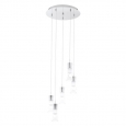 Светодиодный подвес PANCENTO, 5х5W (LED), ?350, сталь, хром/пластик