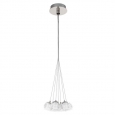 Светодиодный подвес POLDRAS, 7х3,3W (LED) гроздь, ?325, хром/стекло, алюминий, матов.