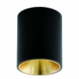 Светодиодный потолочный светильник POLASSO, 1х3,3W (LED), ?100, черный, золотой