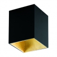 Светодиодный потолочный светильник POLASSO, 1х3,3W (LED), 100X100, черный, золотой