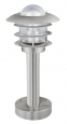 Уличный светильник напольный MOUNA, 1х60W (E27),  H400, нерж. сталь/стекло