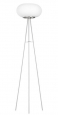 Торшер OPTICA, 2X60W (E27), ?350, H1570, никель матовый/опаловое стекло, белый