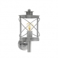 Уличный светильник настенный HILBURN 1, 1х60W (E27), H375, гальван. сталь, состарен. серебряный/пластик, прозрачный