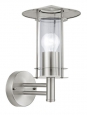 Уличный светильник настенный LISIO, 1х60W (E27), нерж. сталь/стекло