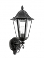 Уличный светильник настенный NAVEDO, 1х60W (E27), H475, литой алюм., черный, серебр. патина/cтекло