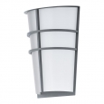 Уличный светодиодный светильник настенный BREGANZO, 2х2,5W (LED),  сталь, серебряный/пластик