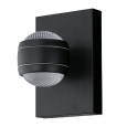 Уличный светодиодный светильник настенный SESIMBA, 2х3,7W (LED), 130х195, сталь, черный