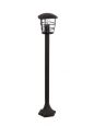 Уличный светильник напольный ALORIA, 1х60W (E27), H940, алюминий, черный/пластик прозрачный