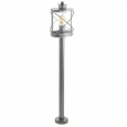 Уличный светильник напольный HILBURN 1, 1х60W (E27), H1030,   гальван. сталь, состарен. серебряный/пластик, прозрачный