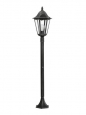 Уличный светильник напольный NAVEDO, 1х60W (E27), H1200, литой алюм., черный, серебр. патина/cтекло