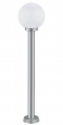 Уличный светильник напольный NISIA, 1х60W (E27),  H1000, нерж. сталь/стекло белое