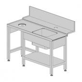 Стол входной с мойкой и отверстием для отходов К8-SX/DX