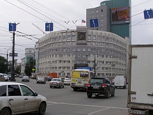Экран на площади Революции. Челябинск