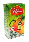 0,125л Сок "Сады Придонья" - Яблочно-персиковый 0,125л, тетрапак, с 5-ти мес.