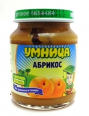 130 пюре Ф "Умница" абрикос без сахара, 130гр., с 4 мес.