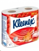 Бумага Kleenex туалетная с ароматом клубники 3 слоя (4 шт) 9450125