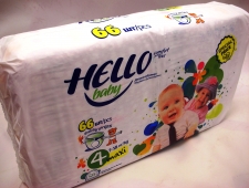 Подгузники HELLO baby Maxi 4 ( 7 - 18 ) кг Джумбо ( 66 шт ) 