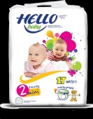 Подгузники HELLO baby Mini  2 ( 3 - 6 ) кг ( 17 шт )