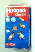 Подгузники Huggies Classic - Макси -   4 ( 7 - 16 ) кг ( 50 шт )