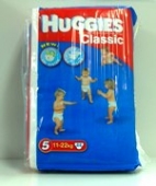 Подгузники Huggies Classic - Юниор -  5 ( 11 - 22 ) кг ( 44 шт )