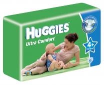 Подгузники HUGGIES - Ultra Comfort - Макси+ - 4+ ( 10 - 16 ) кг ( 40 шт )