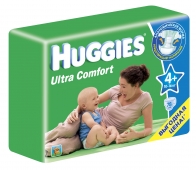 Подгузники HUGGIES - Ultra Comfort - Макси+ - 4+ ( 10 - 16 ) кг ( 78 шт )