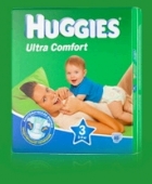 Подгузники HUGGIES - Ultra Comfort - Макси - 4 ( 8 - 14 ) кг ( 44 шт )