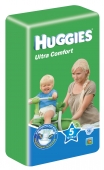 Подгузники HUGGIES - Ultra Comfort - Юниор - 5 ( 12 - 22 ) кг ( 56 шт )