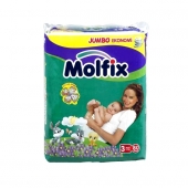 Подгузники Molfix Макси - 4 ( 7 - 18 ) кг Джумбо ( 66 шт ) С0004401