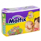 Подгузники Molfix Мини - 2 ( 3 - 6 ) кг Джумбо ( 86 - 92 шт ) С0004395/С0004689