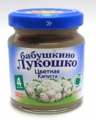 Пюре Ф "Бабушкино лукошко" - из цветной капусты,  100г. с/б с 4 мес.