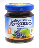 Пюре Ф "Бабушкино лукошко" - из яблок с черникой 100г. с/б с 5 мес.