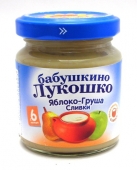 Пюре ФС "Бабушкино лукошко" - из яблок и груш со сливками 100г. с/б с 6 мес.