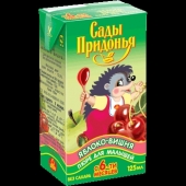 Пюре Ф "Сады Придонья" - Яблоко с вишней, тетрапак 125г, с 6-ти мес.