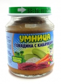 пюре М Умница говядина с кабачками 6+ 130 г