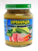 пюре М Умница свинина с овощами и рисом 6+ 130 г