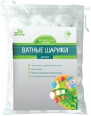 Шарики Мир Детства ватные в пакете со шнуром (80 шт) 40066