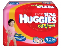 Трусики Huggies Magic - для девочек - 4 ( 10 - 14 ) кг ( 40 шт ) Японский дизайн