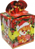 Коробка для новогоднего подарка «Подарок с бантом»