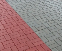 Тротуарная плитка Кирпич "гладкий" серый. Челябинск