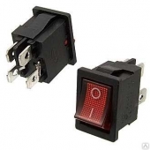 Перек-ль mini 4 pin IST-427 красн. ON-OFF 6А-250V, 10А-125V 1 дугообразная