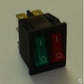 Переключатель 6 pin шир. IST-419-C кр/зел ON-OFF 15А-250V 2