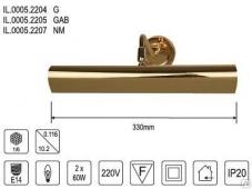 Светильник для подсветки картин  G 2хЕ14 60W  IL.0005.2204