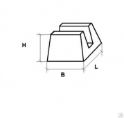 Фундамент забора ФО - 2А 1200 / 740x800x500 мм.