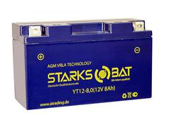 Аккумулятор STARKSBAT YT 12-8.0 (YT7B-BS, YT9B-BS) п/п. Челябинск