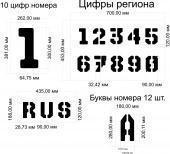 Наклейка «Трафарет номерного знака». Челябинск