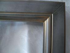 Фасад: МДФ, эмаль серебро + патина золото, покрытие лак. Челябинск
