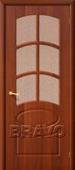 Дверь ПВХ Неаполь в цвете П-11 (ИталОрех) остекленная. Челябинск