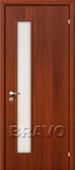 Дверь ламинированная Авангард в цвете Л-11 (ИталОрех) остекленная. Челябинск