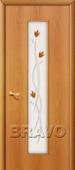 Дверь ламинированная 22Х в цвете Л-12 (МиланОрех) остекленная. Челябинск